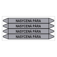 Značení potrubí, nasycená pára,4 ks, 250 × 26 mm